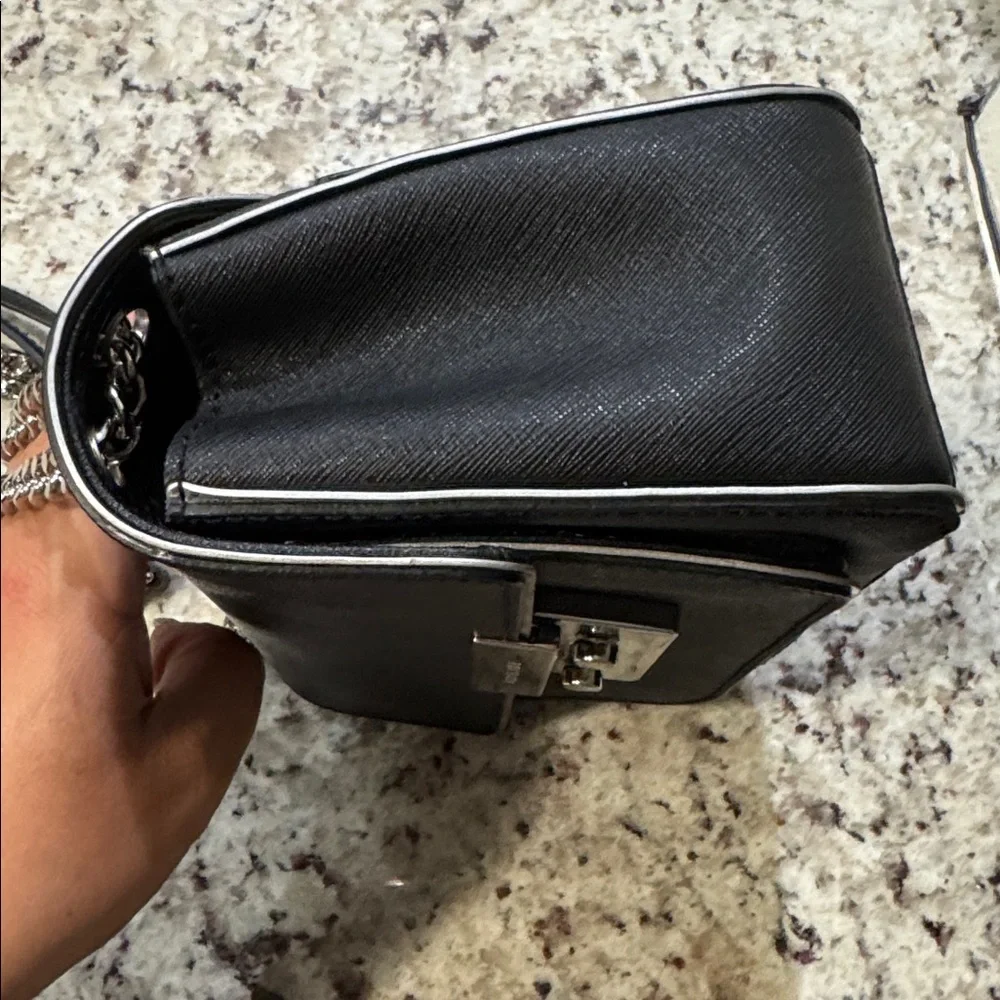 Rare Michael Kors Sloan Specchio Shoulder Flap Bag Black Saffiano